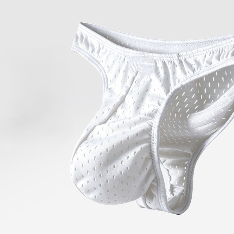 Mesh Sport Boxer - Mesh-Eisseide Herren-Unterwäsche Atmungsaktiv Großer Beutel Niedriger